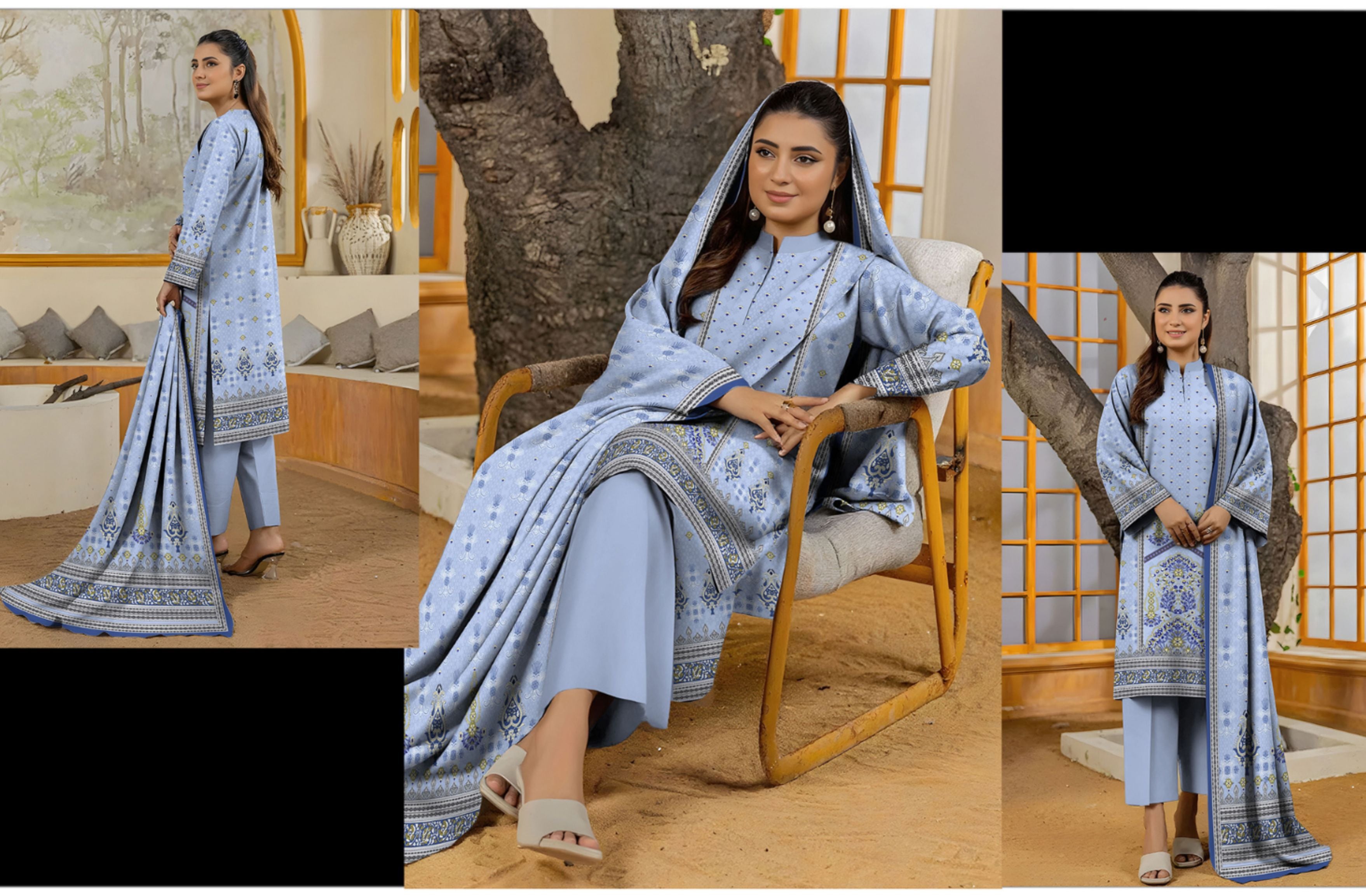 Set of Printed Bareeza Khaddar 3PC