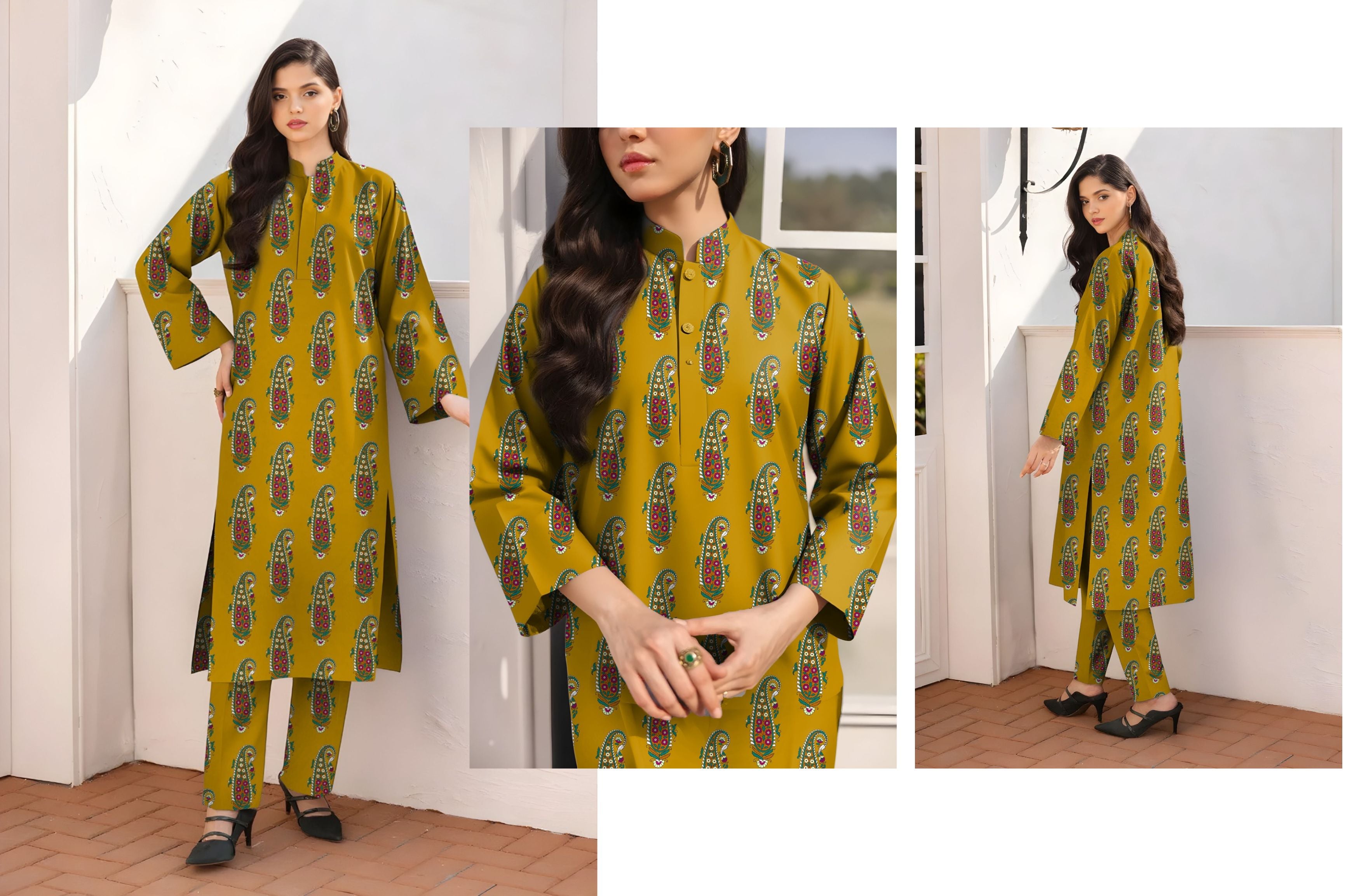 Set of baroque Printed khaddar 2PC
