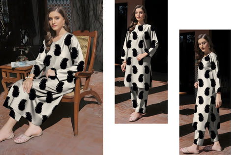 Set of baroque Printed khaddar 2PC
