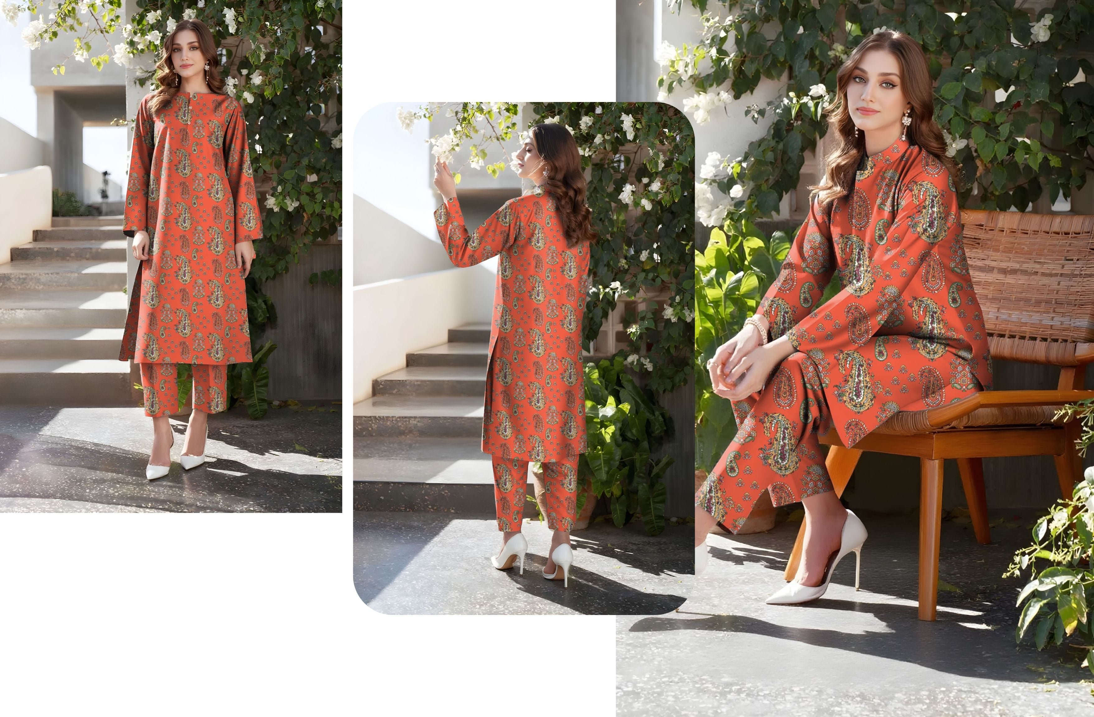 Set of baroque Printed khaddar 2PC