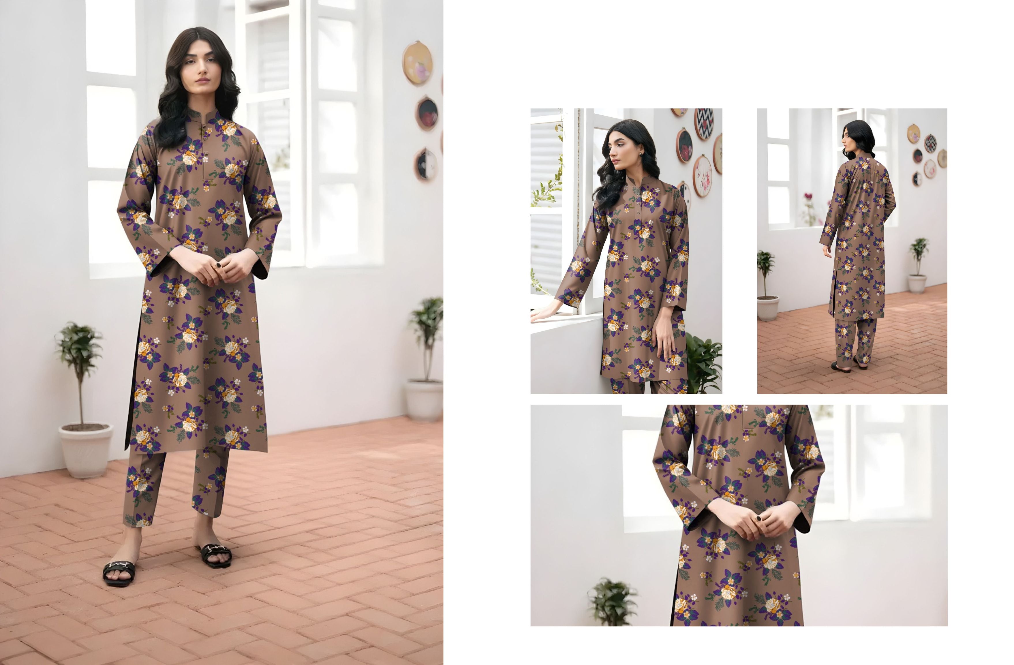 Set of baroque Printed khaddar 2PC