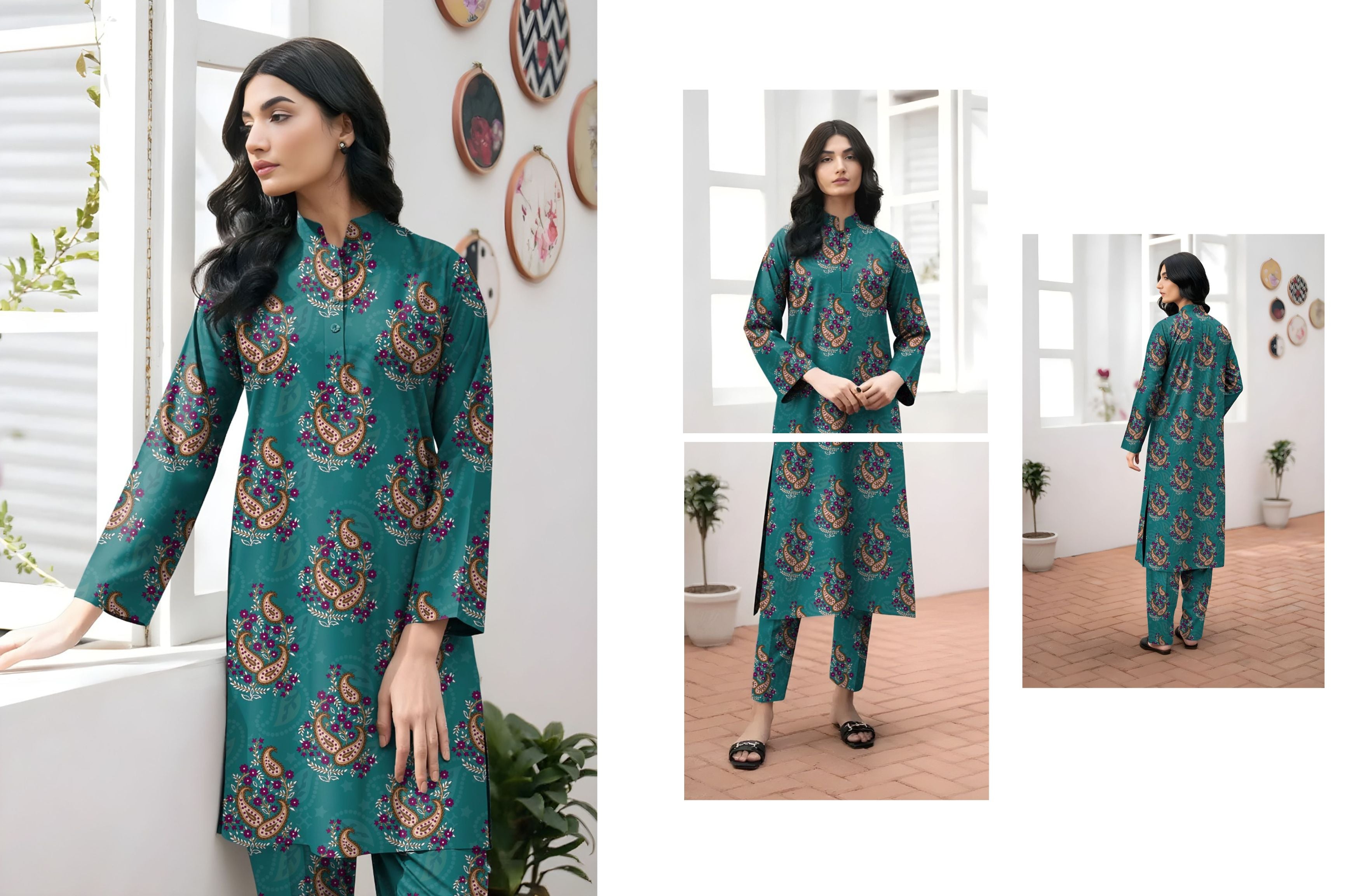 Set of baroque Printed khaddar 2PC