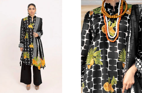Set of gul ahmed Printed linen 3PC