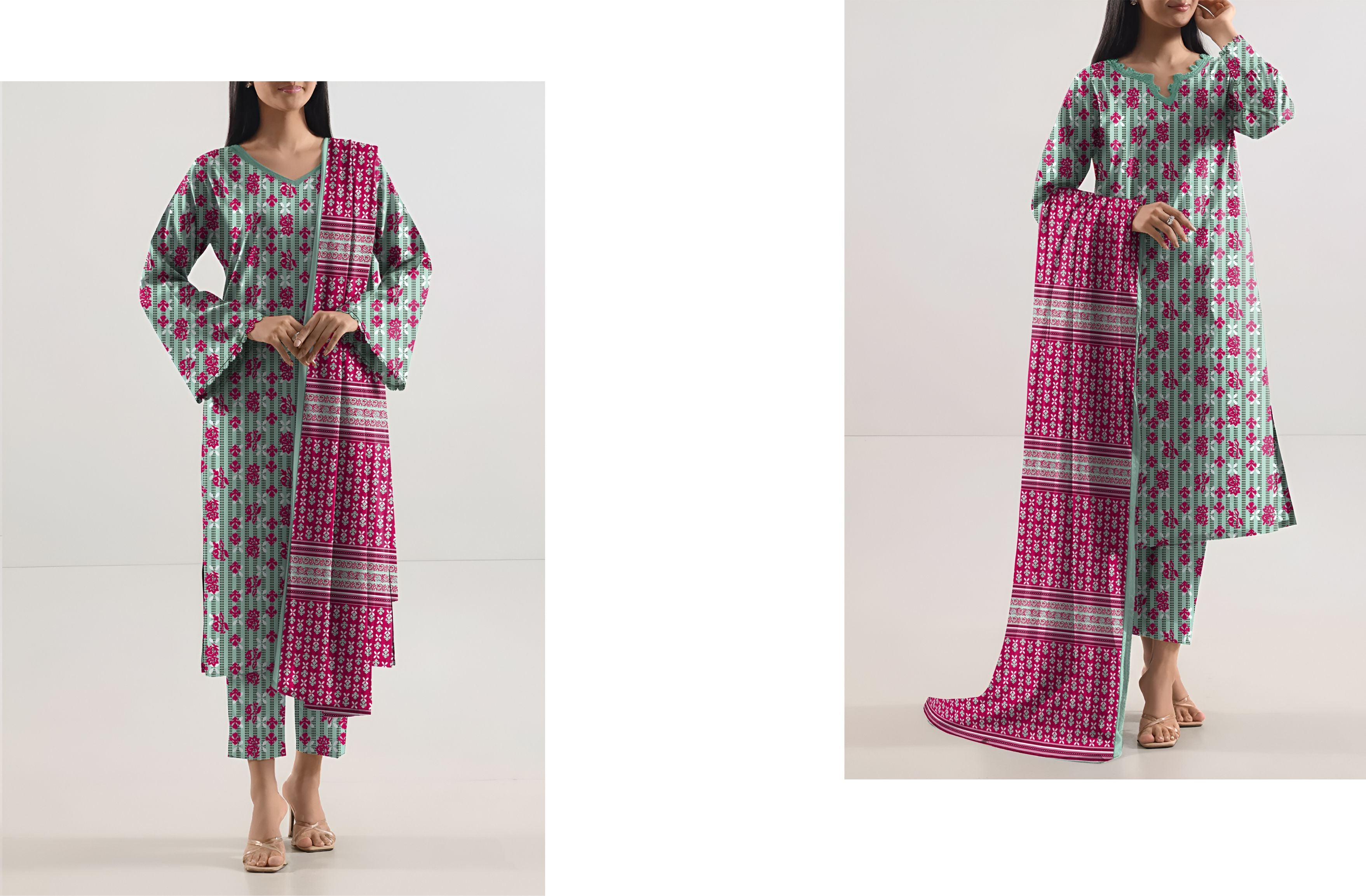 Set of kayseria khaddar Printed 3PC 