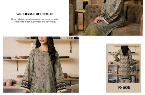 Set of Ripple Emb Print Lawn 2Pc