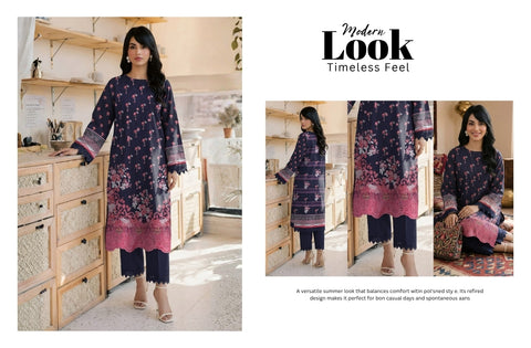 Set of Ripple Emb Print Lawn 2Pc