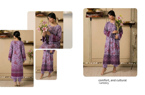 Set of Ripple Emb Print Lawn 2Pc