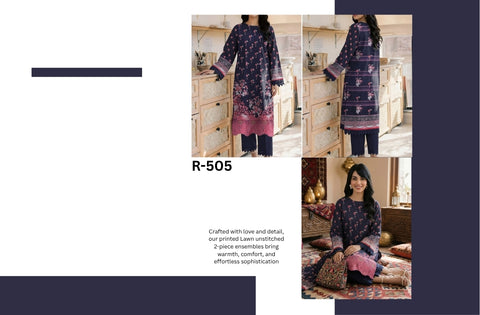Set of Ripple Emb Print Lawn 2Pc