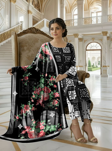 Bareeza Printed Lawn 3PC 7329
