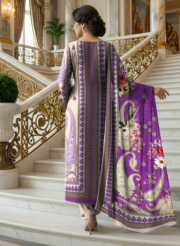 Bareeza Printed Lawn 3PC 7327