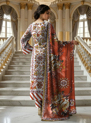 Bareeza Printed Lawn 3PC 7326