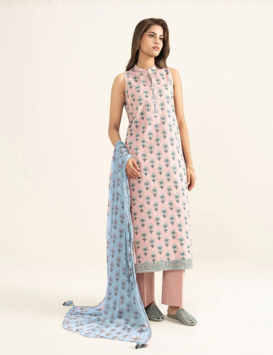 Agha Noor Printed Lawn Suit 3pc AN-7890