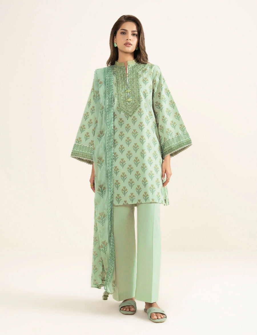Agha Noor Printed Lawn Suit 3pc AN-7883