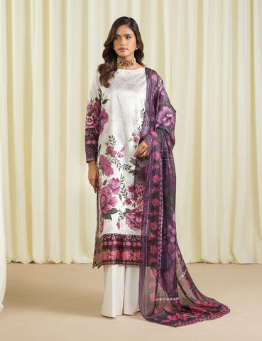 Agha Noor Printed Lawn Suit 3pc AN-7889