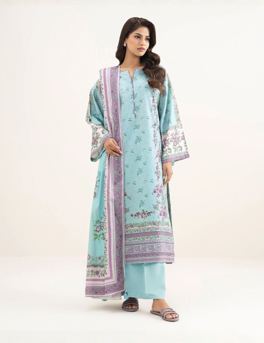 Agha Noor Printed Lawn Suit 3pc AN-7886