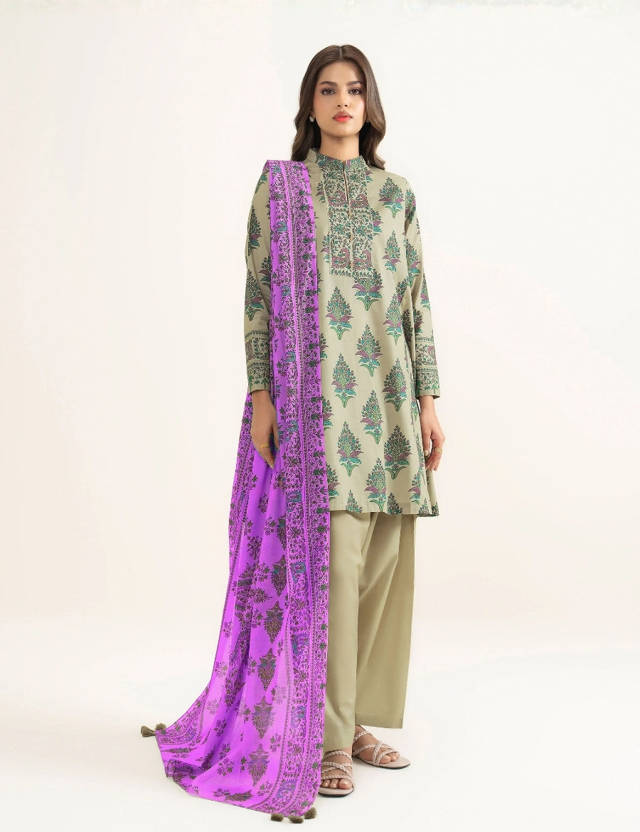 Agha Noor Printed Lawn Suit 3pc AN-7887