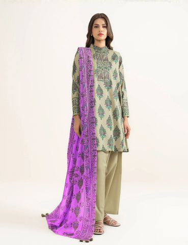 Agha Noor Printed Lawn Suit 3pc AN-7887