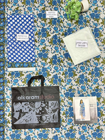 Alkaram Printed Lawn Suit 3pc 004