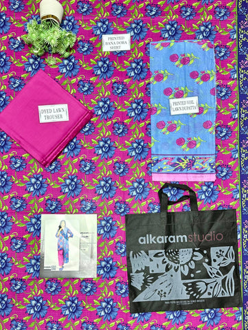 Alkaram Printed Lawn Suit 3pc 008