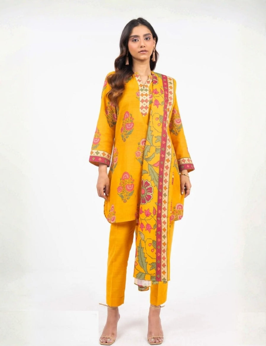 Alkaram Printed Lawn Suit 3pc 009