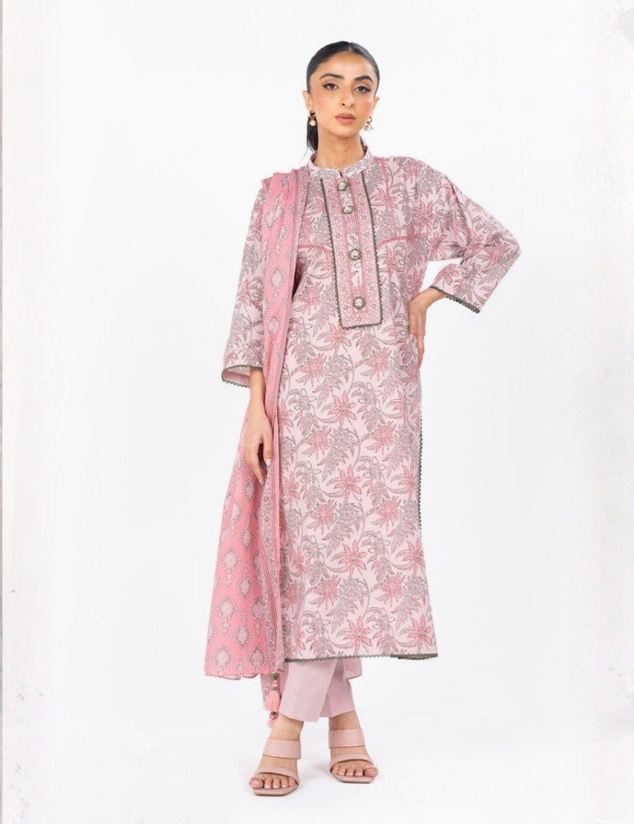 Alkaram Printed Lawn Suit 3pc 002
