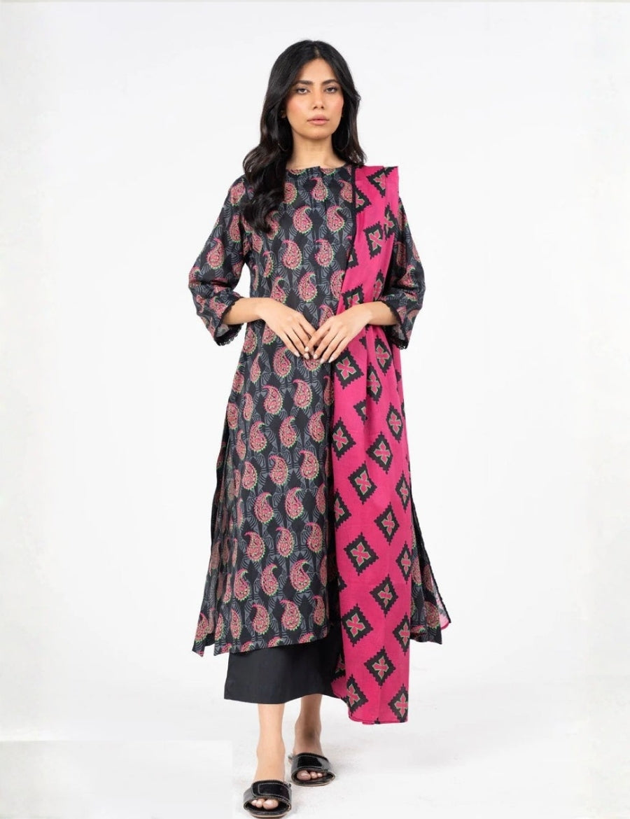 Alkaram Printed Lawn Suit 3pc 006