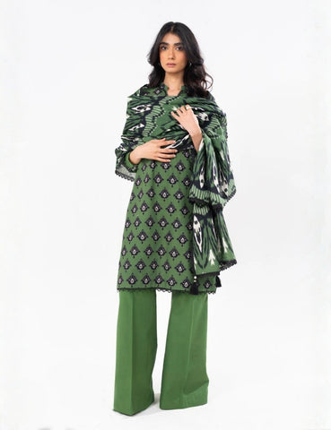 Alkaram Printed Lawn Suit 3pc 007