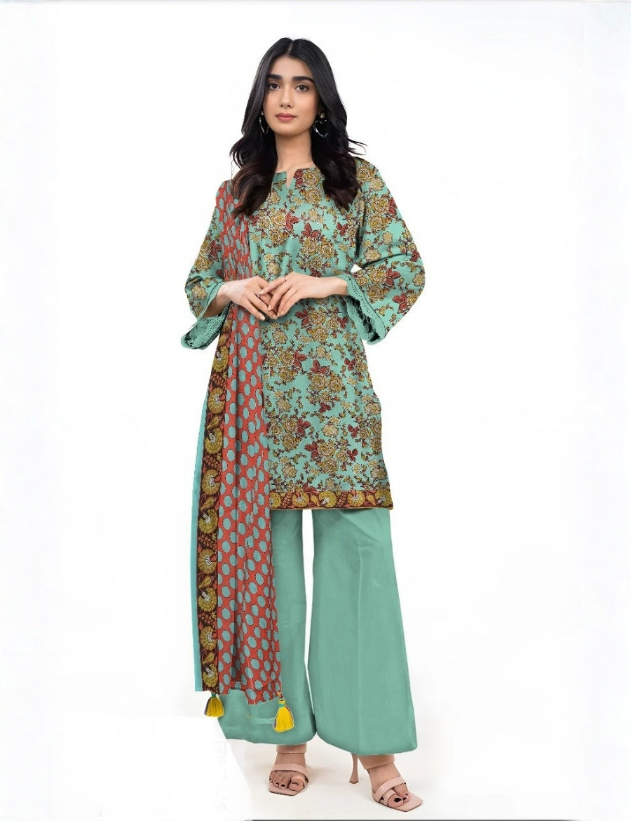 Alkaram Printed Lawn Suit 3pc 003