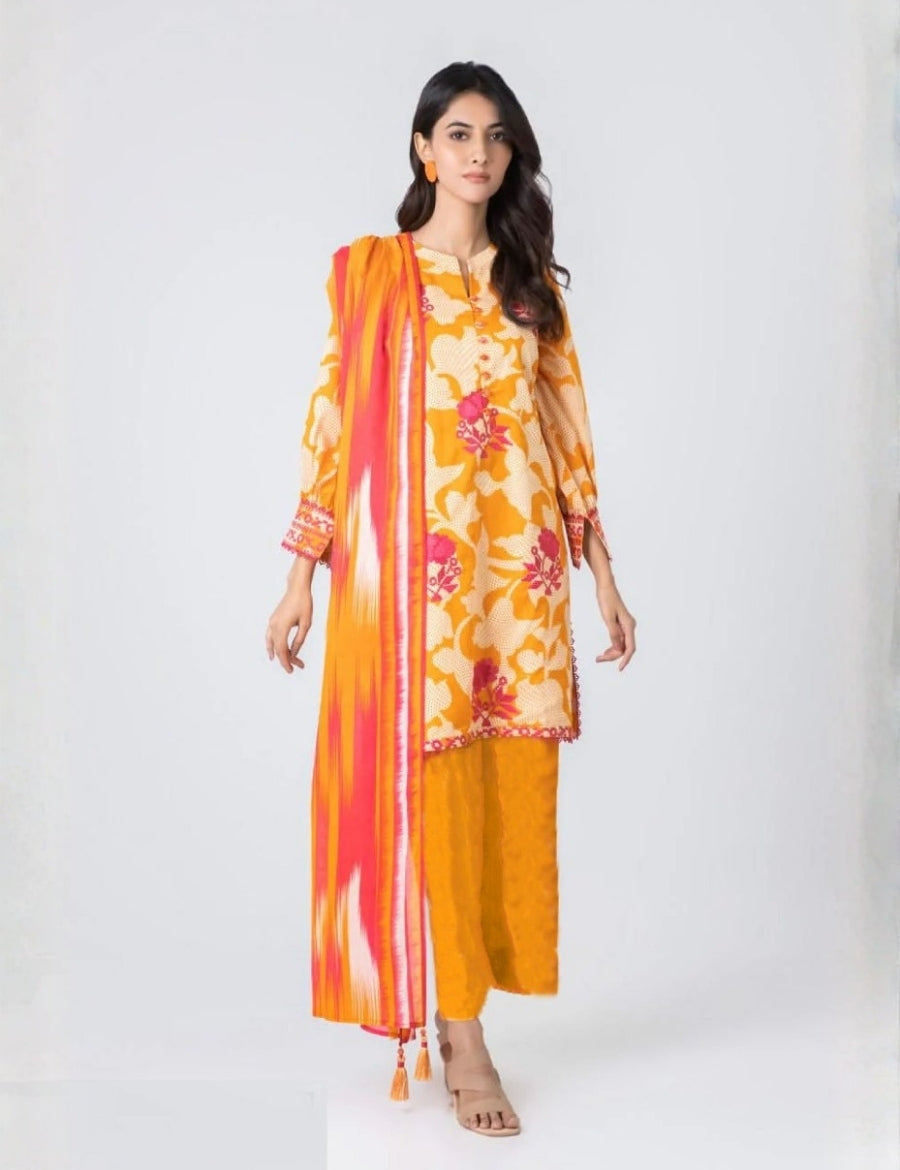Alkaram Printed Lawn Suit 3pc 010