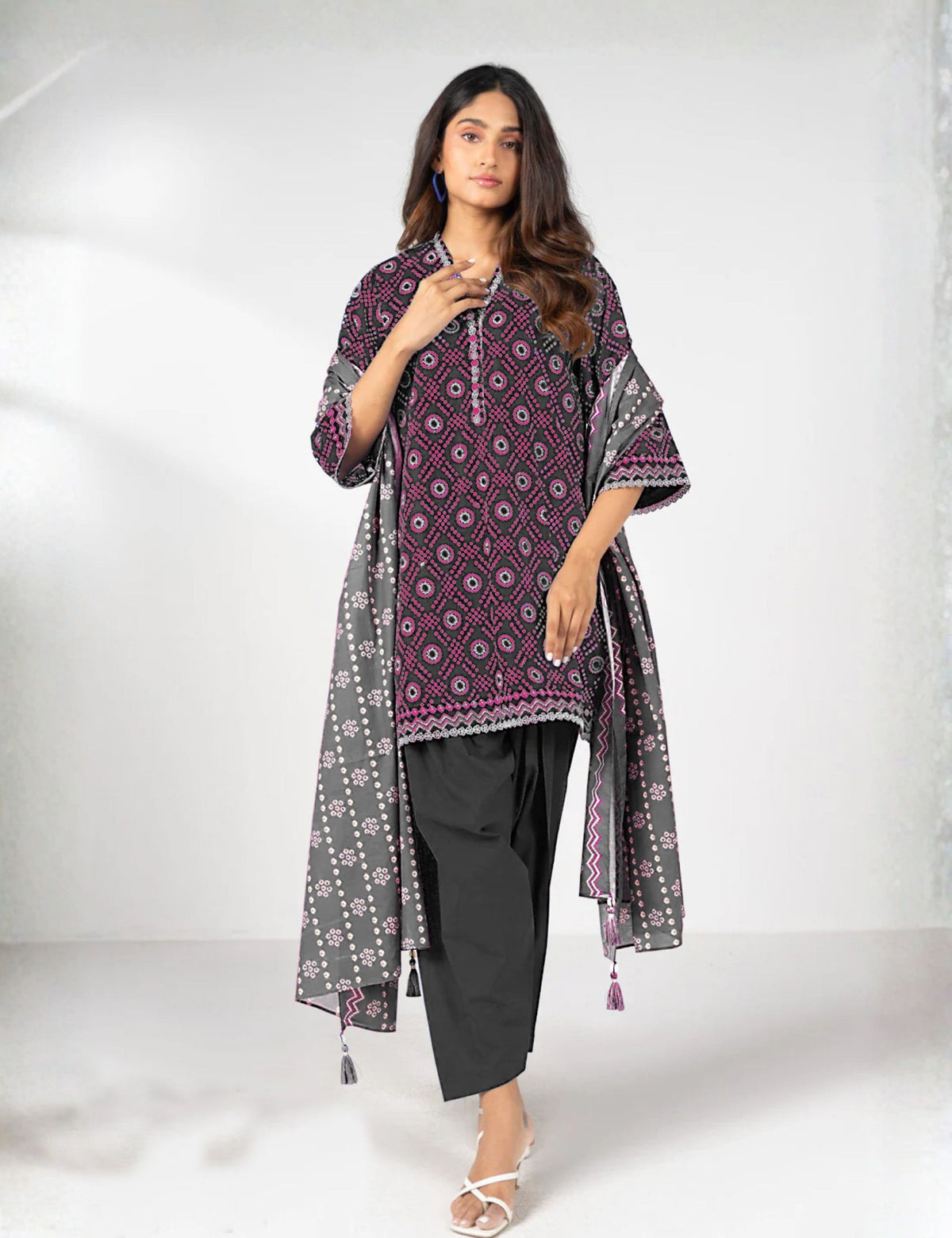 Alkaram Unstitched Printed Vintex Peach 3pc