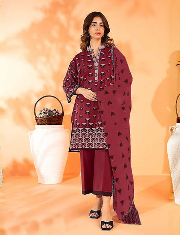 Alkaram Unstitched Printed Vintex Peach 3pc