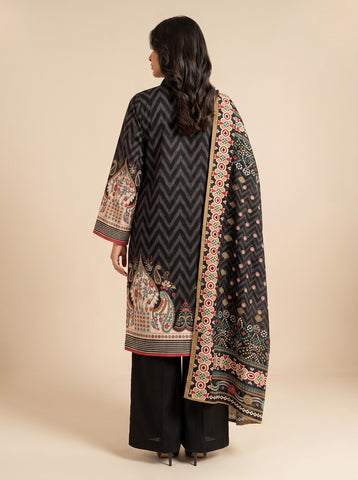 Unstitched Alkaram Studio Printed Khaddar 3-Pc AS7