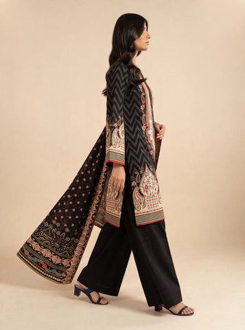 Unstitched Alkaram Studio Printed Khaddar 3-Pc AS7
