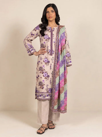 Unstitched Alkaram Studio Printed Khaddar 3-Pc AS4