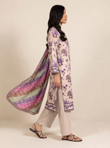 Unstitched Alkaram Studio Printed Khaddar 3-Pc AS4