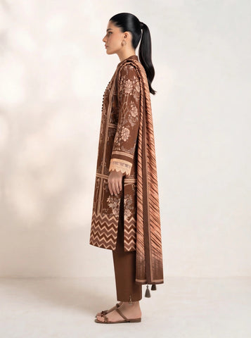 Unstitched Alkaram Studio Printed Khaddar 3-Pc AS8