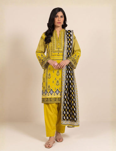 Unstitched Alkaram Studio Printed Khaddar 3-Pc AS2