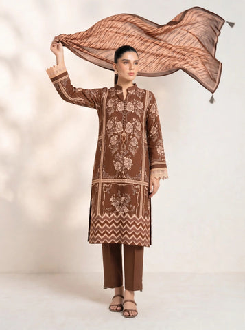 Unstitched Alkaram Studio Printed Khaddar 3-Pc AS8