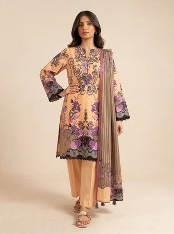 Unstitched Alkaram Studio Printed Khaddar 3-Pc AS6