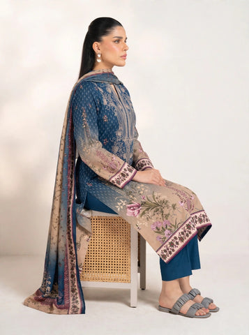 Unstitched Alkaram Studio Printed Khaddar 3-Pc AS5