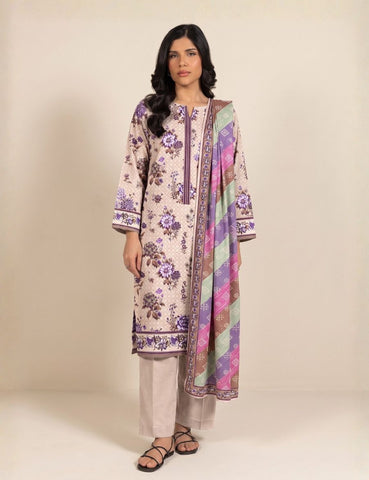 Unstitched Alkaram Studio Printed Khaddar 3-Pc AS4
