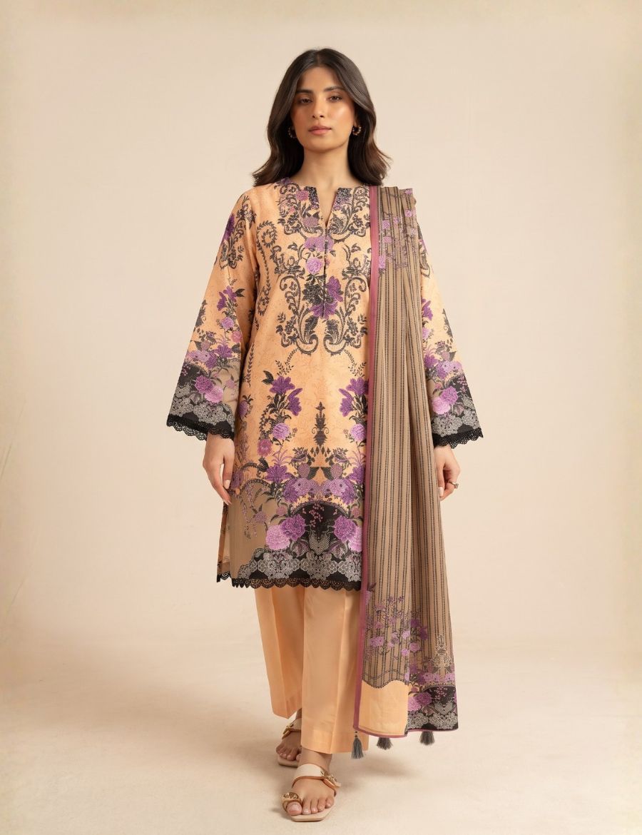 Unstitched Alkaram Studio Printed Khaddar 3-Pc AS6