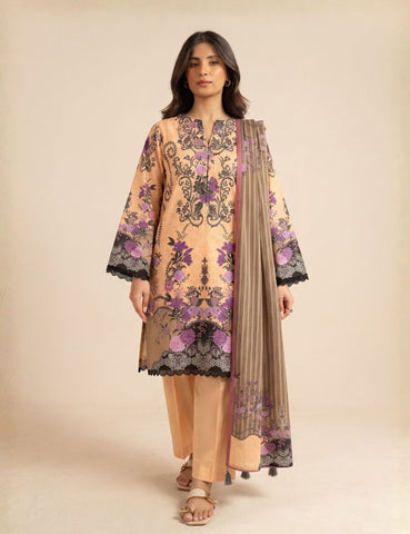 Unstitched Alkaram Studio Printed Khaddar 3-Pc AS6