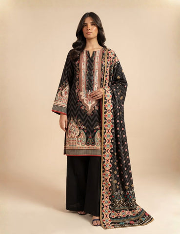 Unstitched Alkaram Studio Printed Khaddar 3-Pc AS7