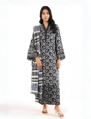 Alkaram Studio Printed Suit 3pc V-12