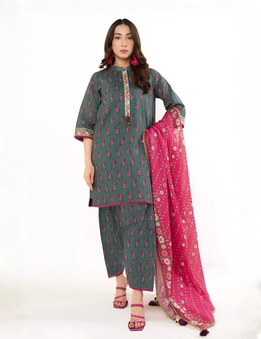 Alkaram Studio Printed Suit 3pc V-12