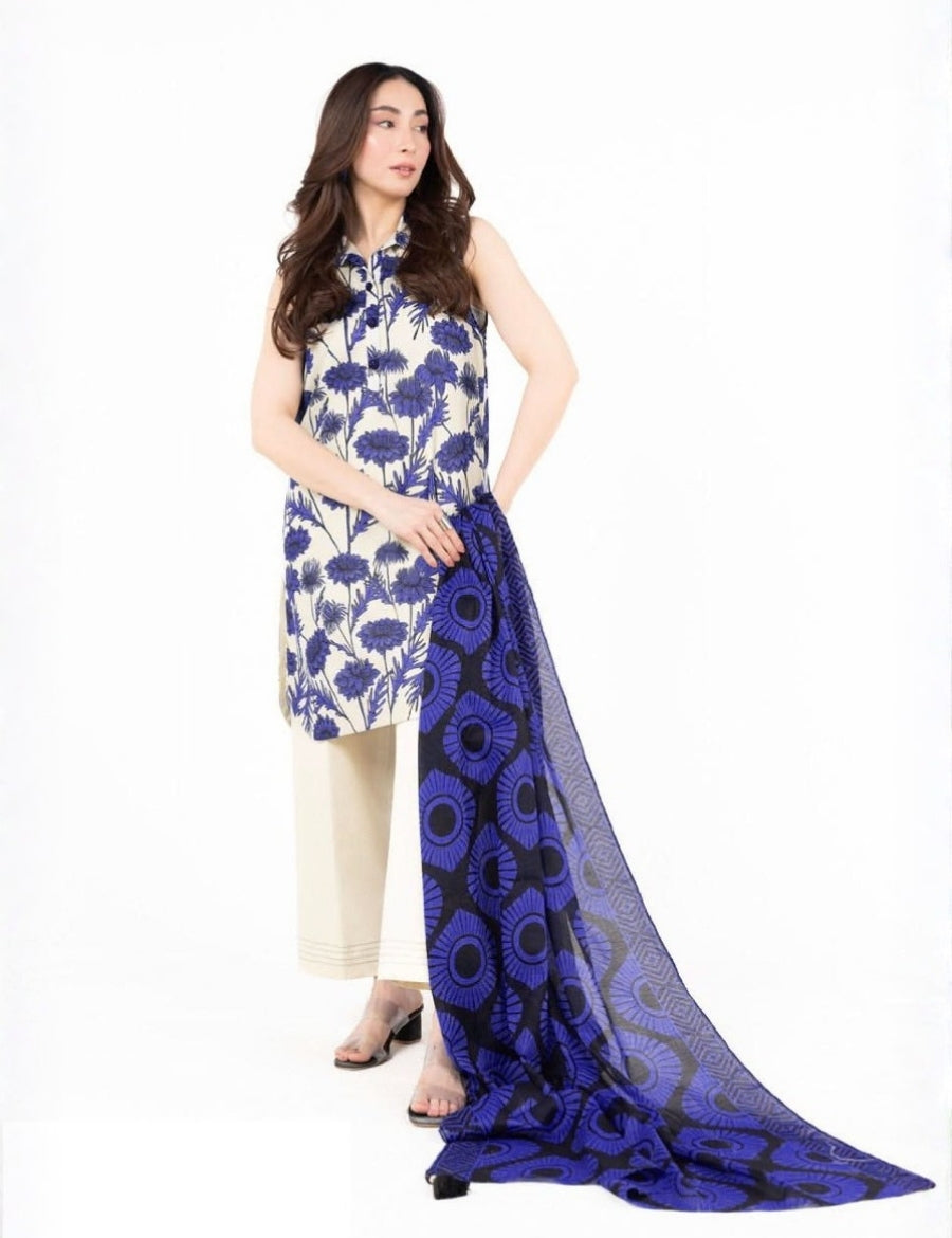 Alkaram Studio Printed Suit 3pc V-7