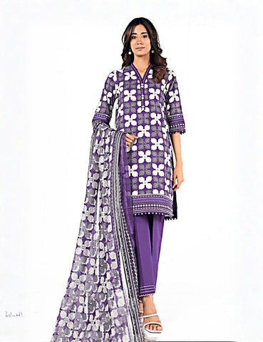 Alkaram Studio Printed Suit 3pc V-7