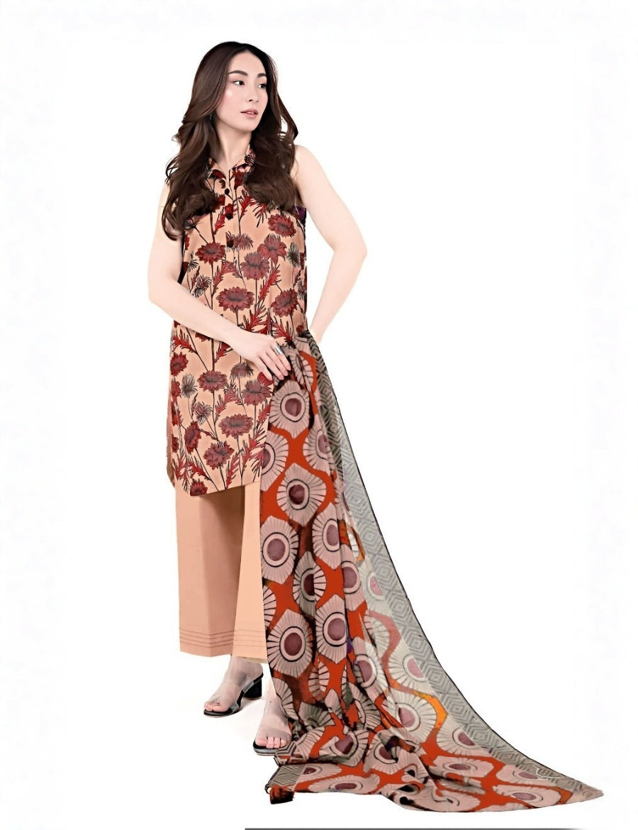 Alkaram Studio Printed Suit 3pc V-7