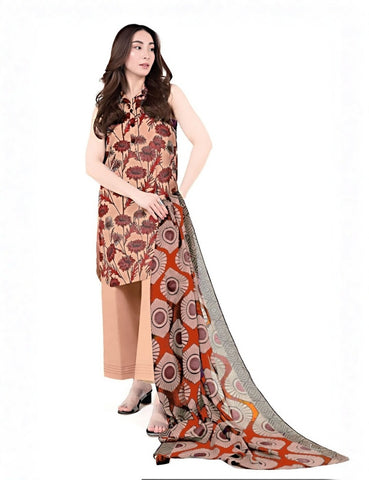 Alkaram Studio Printed Suit 3pc V-7